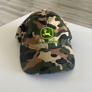 John Deere Farm Adult Hat Cap Camouflage Strapback Green Embroidered One Size